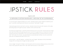 Tablet Screenshot of lipstickrules.com